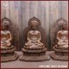 Bộ tượng Tam Thế Phật bằng đồng hun nâu